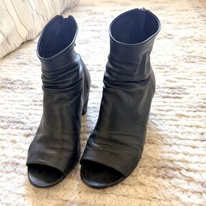 Marsell peep toe leather booties